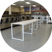 Folding Table Inside Laundromat Min