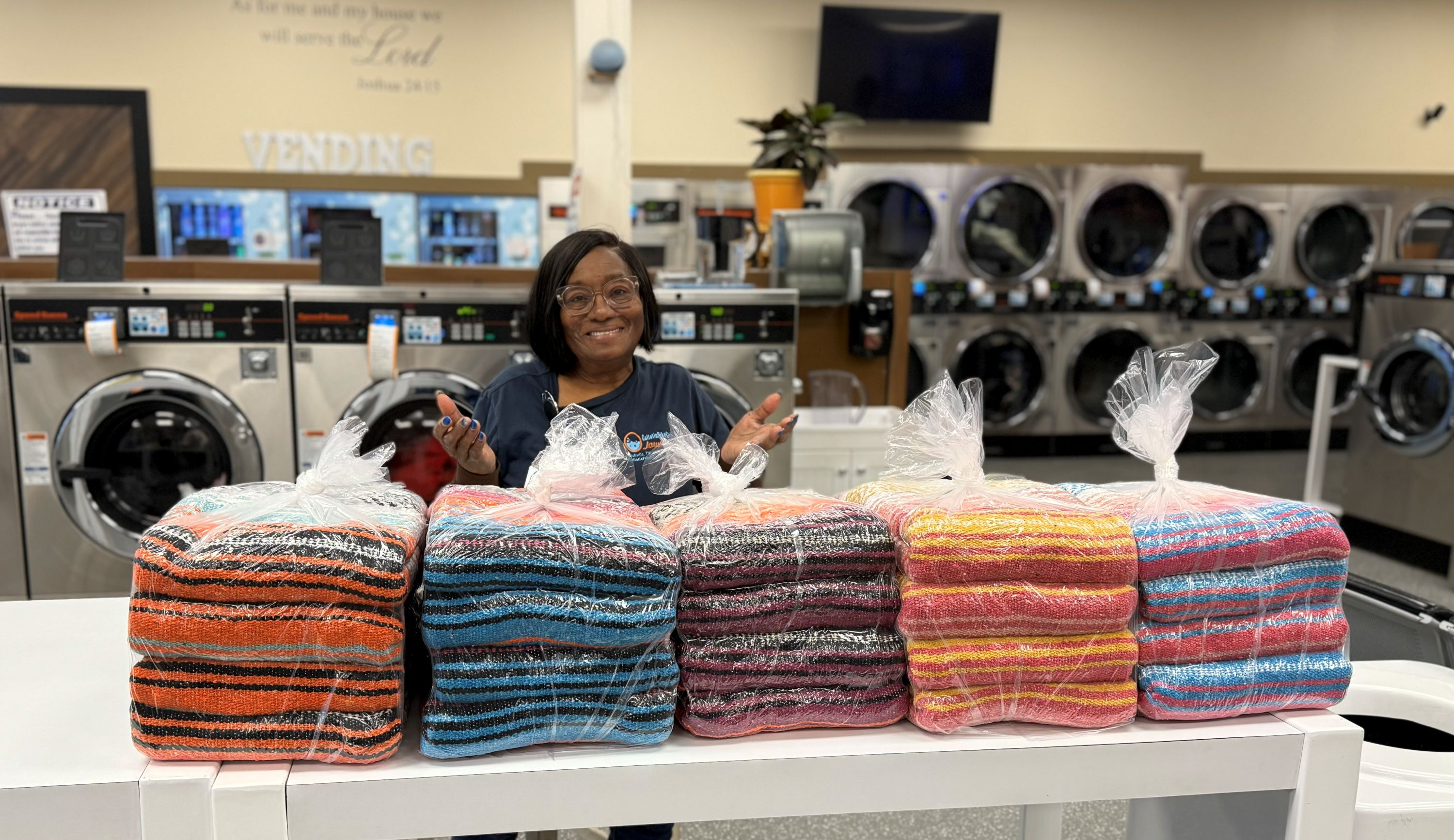 Bagged Blankets With Attendant