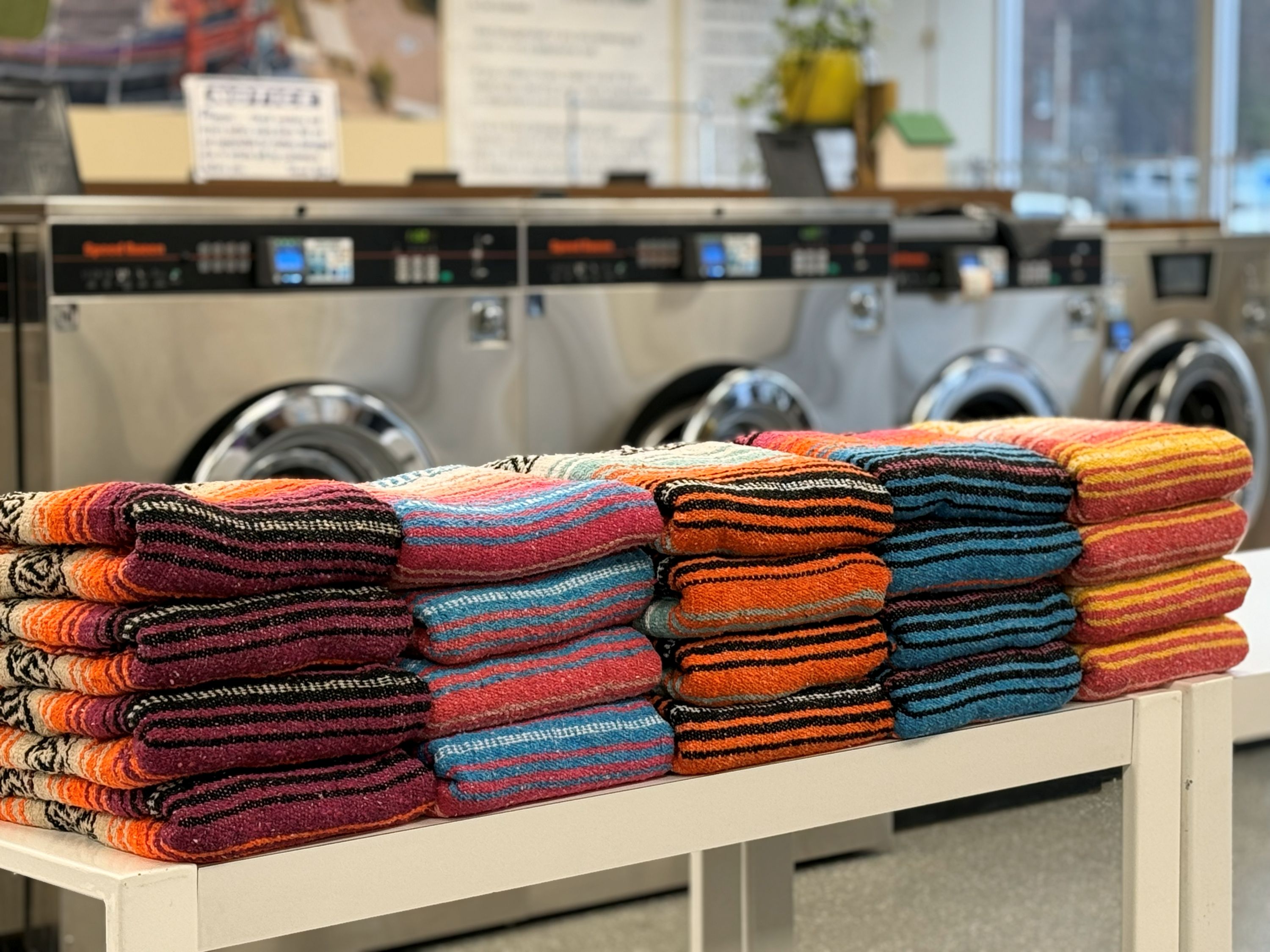 Folded Colorful Blankets